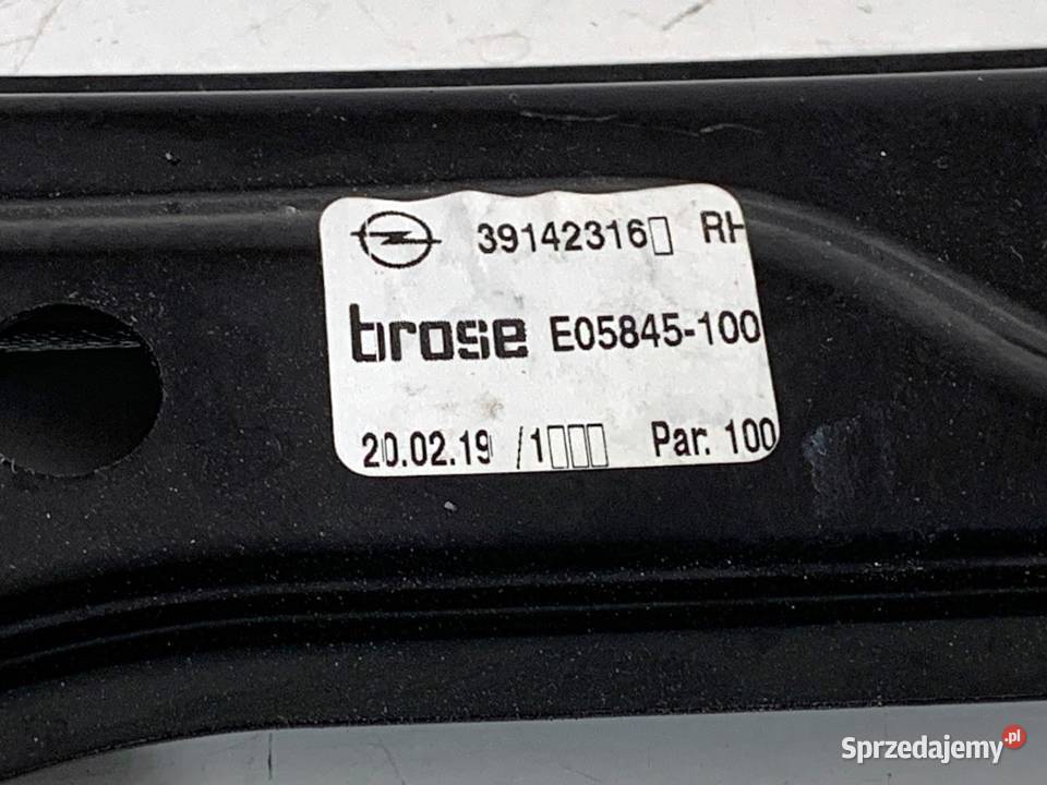 PODNOŚNIK SZYBY PRAWY PRZÓD OPEL ASTRA K podkarpackie