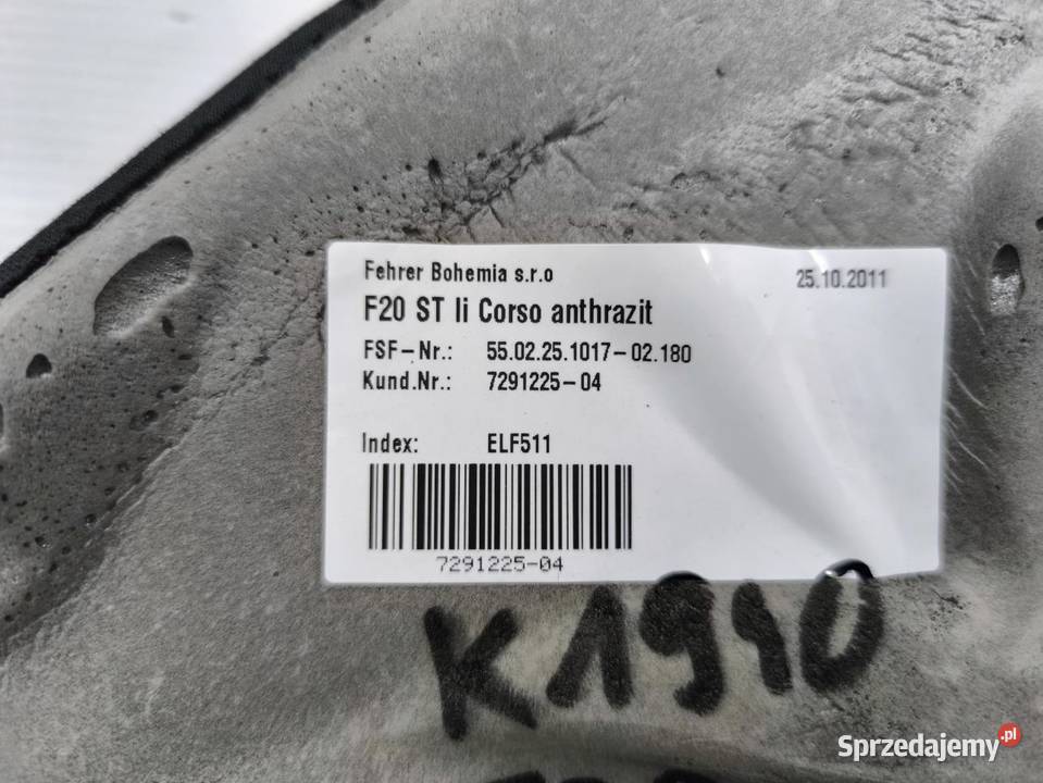 BOCZEK OSŁONA KANAPY TYŁ LEWA BMW F20 7291225 sprzedam