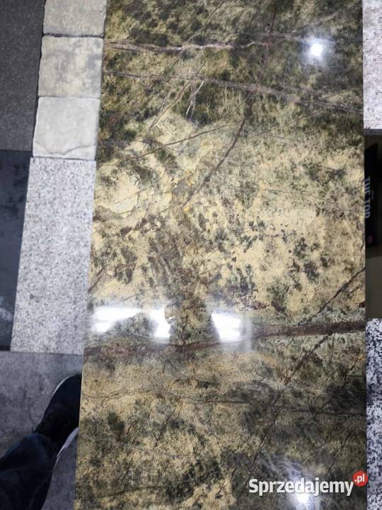 Płytki Marmur Rain Forest Green polerowany Płytki elewacyjne Rumia