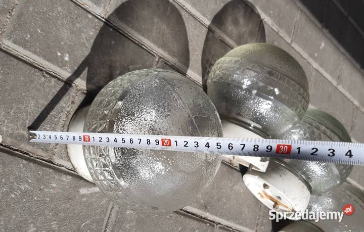 Lampy PRL vintage porcelana i szkło Retro oprawy Łomianki