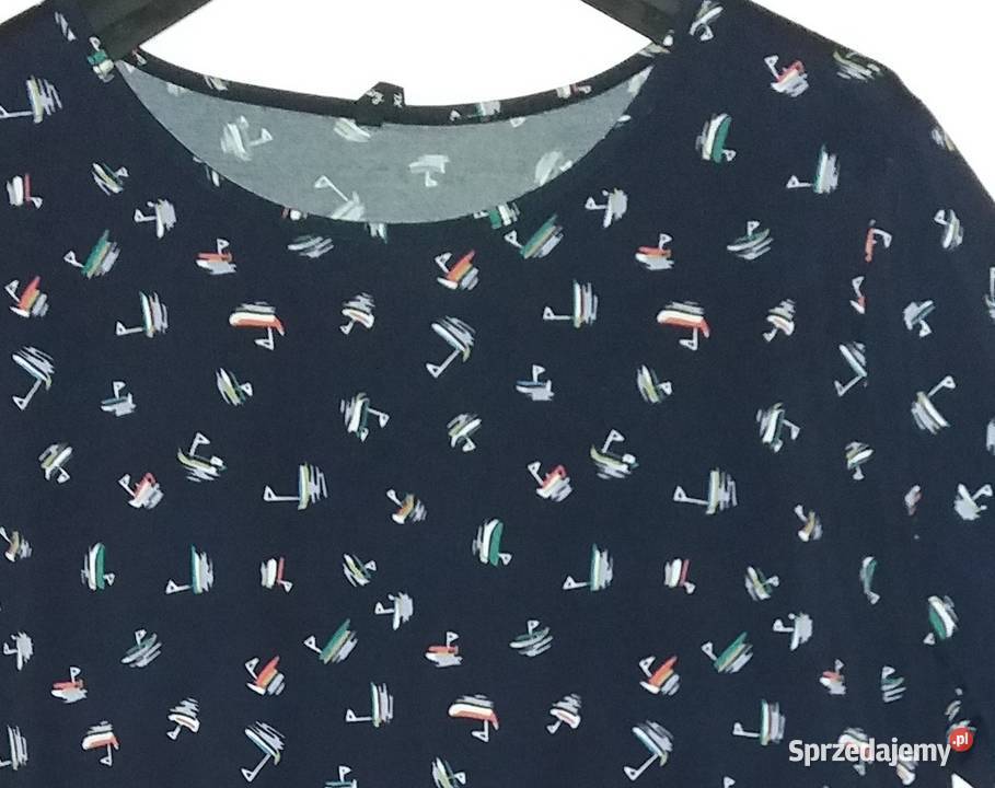 XL Nienoszona tunika granatowe tło Cosual Carry Gliwice