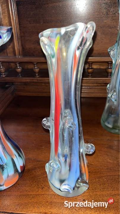 Wazon szklany Sękacz Czasy Prl Gdańsk