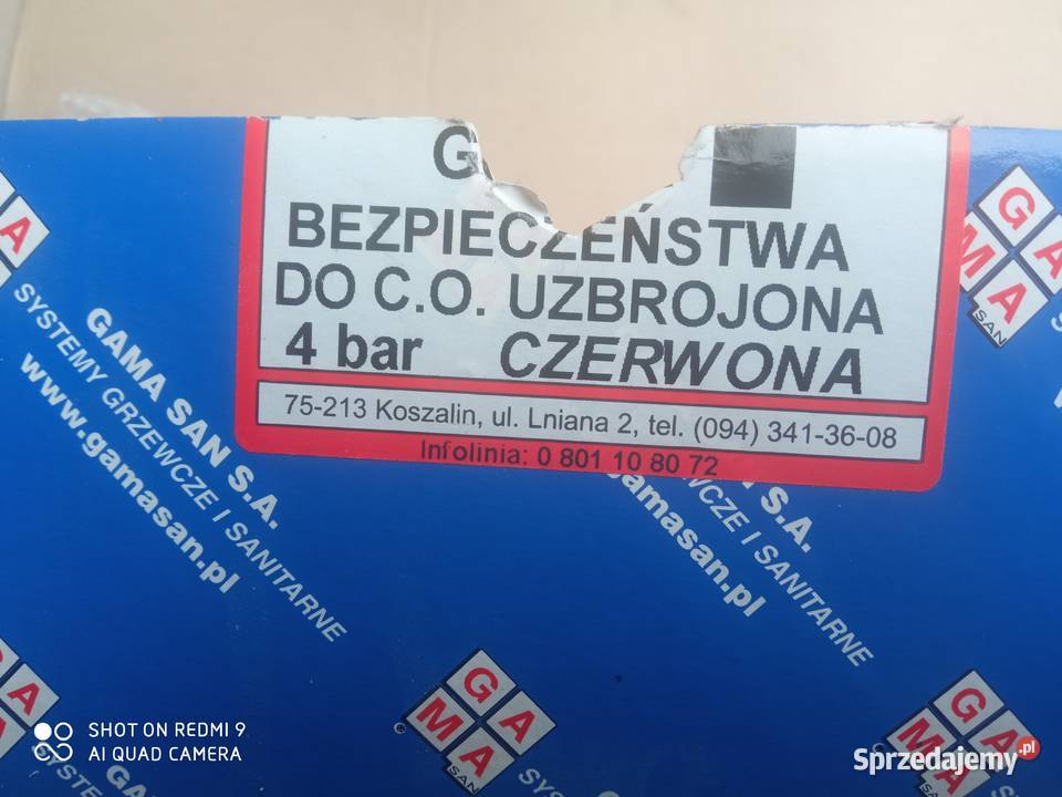 Zabezpieczenie ciśnieniowe do pieca CO Żagań sprzedam