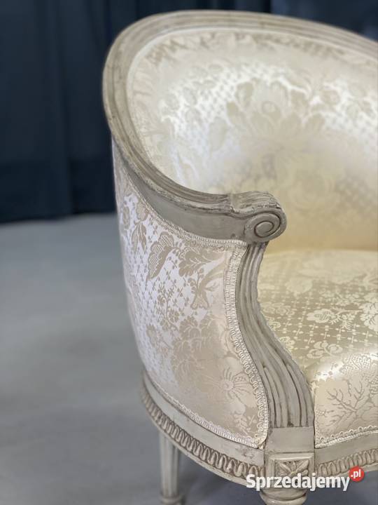 Fotel Ludwik XVI francuski tapicerowany styl Budno sprzedam