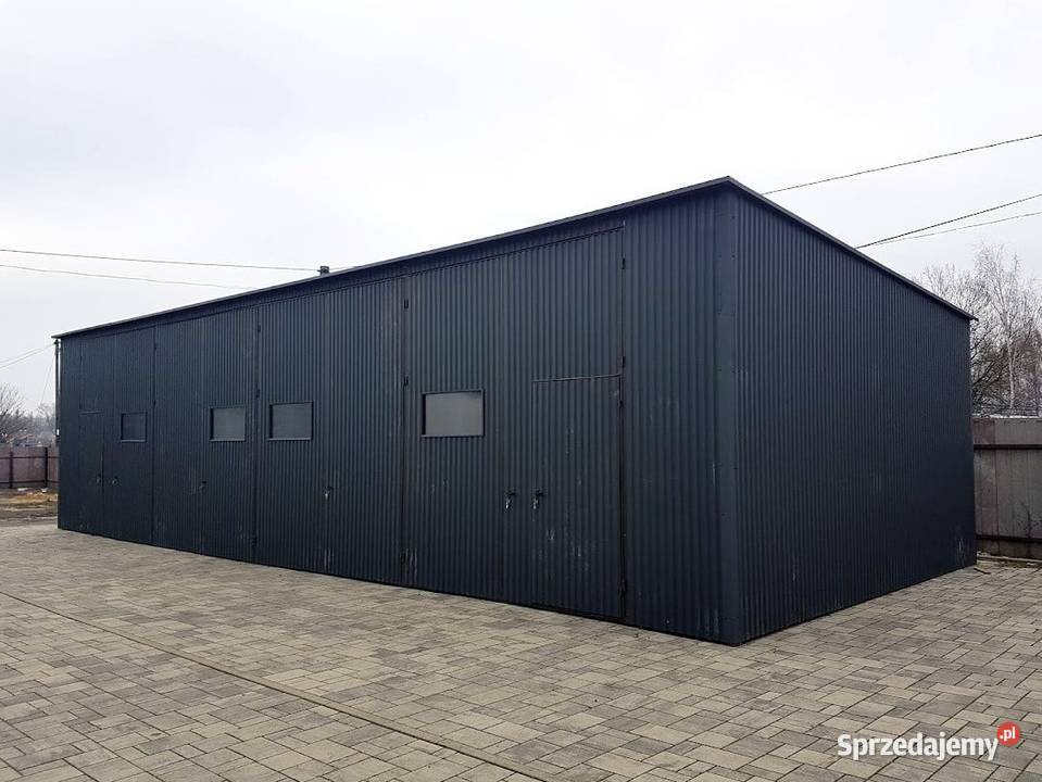 Blaszana montowana hala 14x6m grafit ciemny Grudziądz