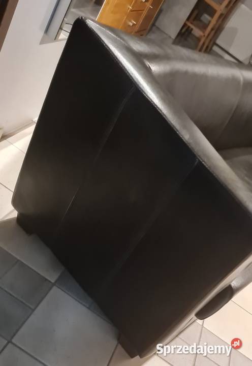 Skorzane używane solidne styl kolonialny sofa Poznań