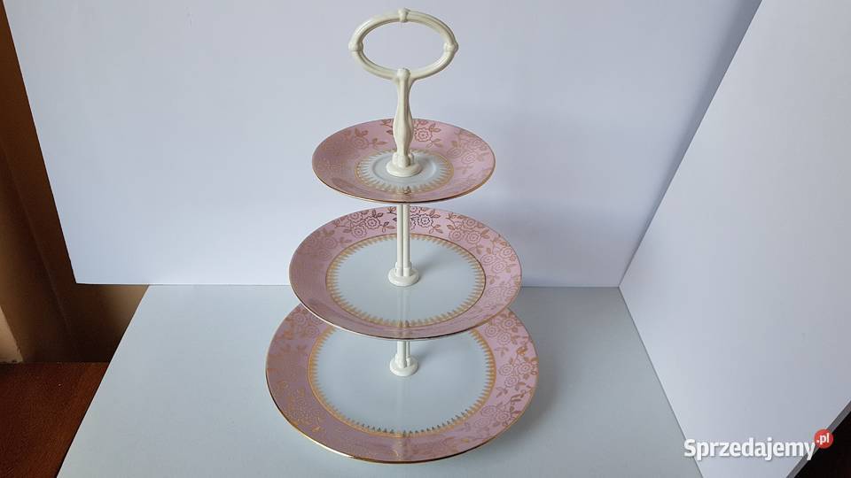 Porcelanowa piętrowa patera MZ Czechosłowacja Porcelana i szkło Dąbrowa Górnicza
