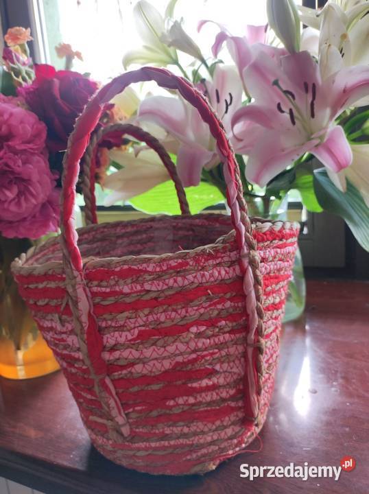 shopper koszyk torba kosz osłonka słomiany boho