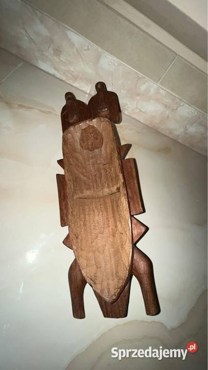 Afrykańska rzeźba maska głowa Wykonana z jednego pomorskie Gdańsk sprzedam