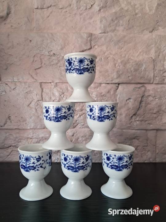 Kieliszki do jajek wzór cebulowy Skwierzyna sprzedam