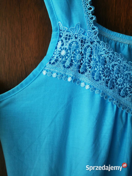 Koszula nocna bawełniana niebieska na Polkowice