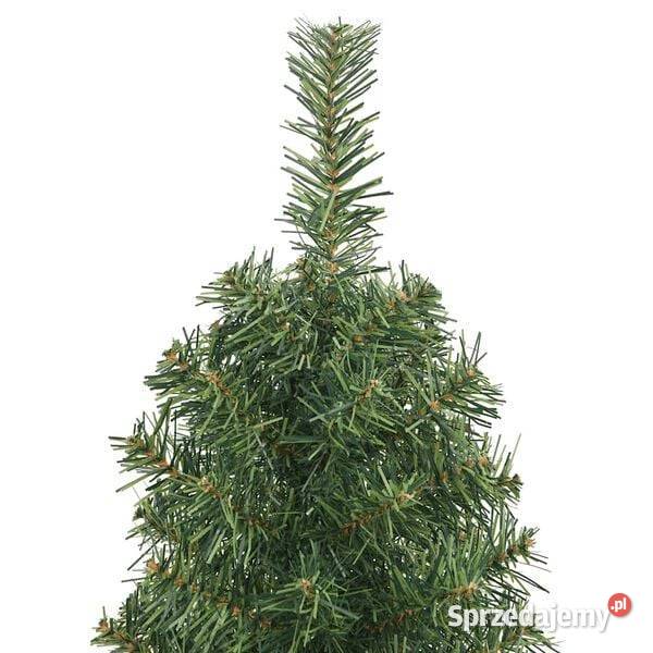 vidaXL Smukła sztuczna choinka ze stojakiem