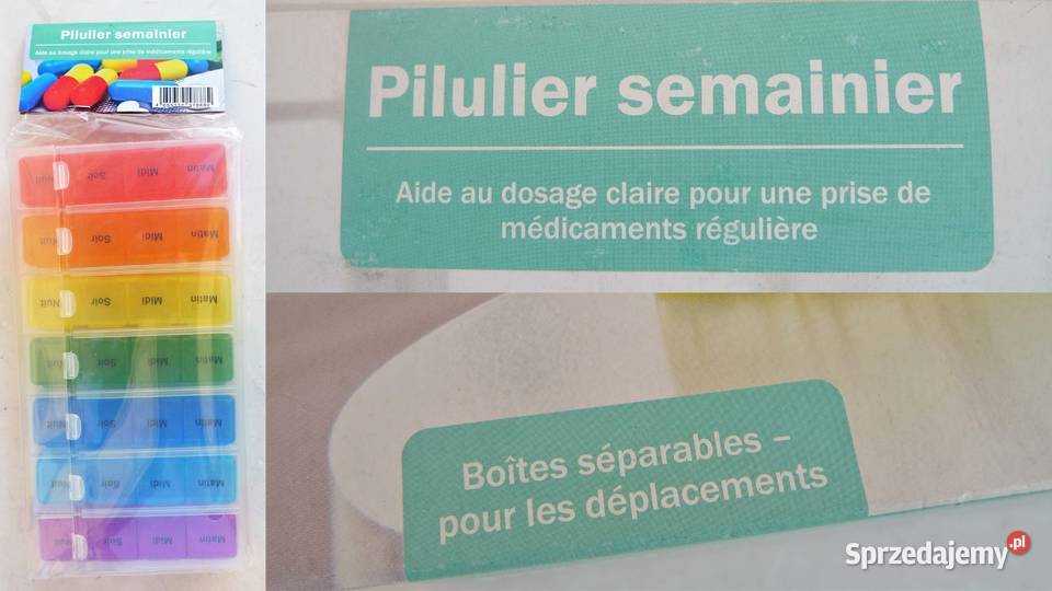 Pojemnik na leki tabletki pigułki 7 dni tygodnia Godziesze Wielkie