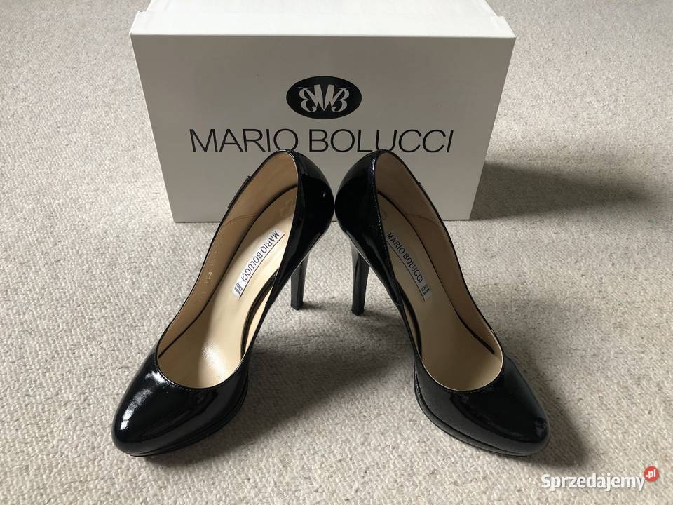 Szpilki lakierowane Mario Bolucci czarne rozmiar Łódź