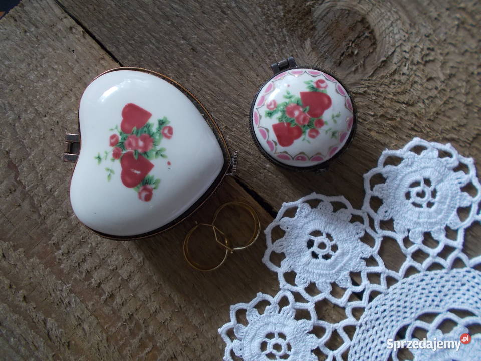 Porcelanowa Serduszkowa Szkatułka Puzderko Szczecin