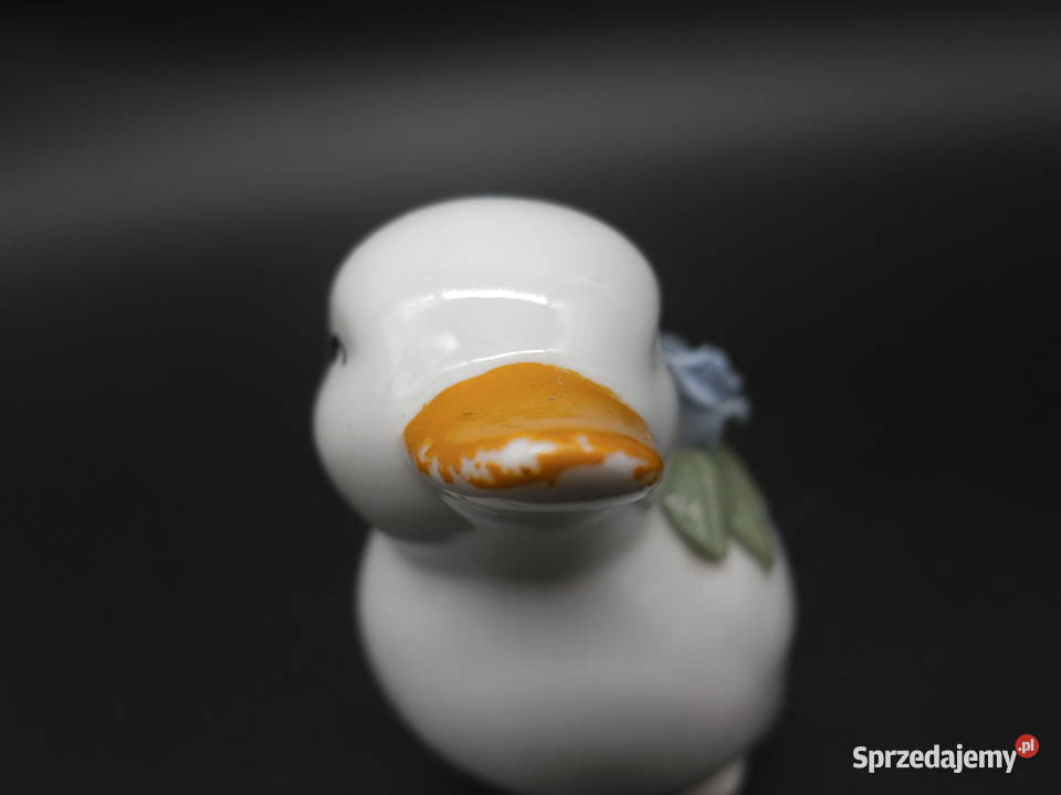 Figurka kaczki ozdobiona kwiatami wielkopolskie Raszków