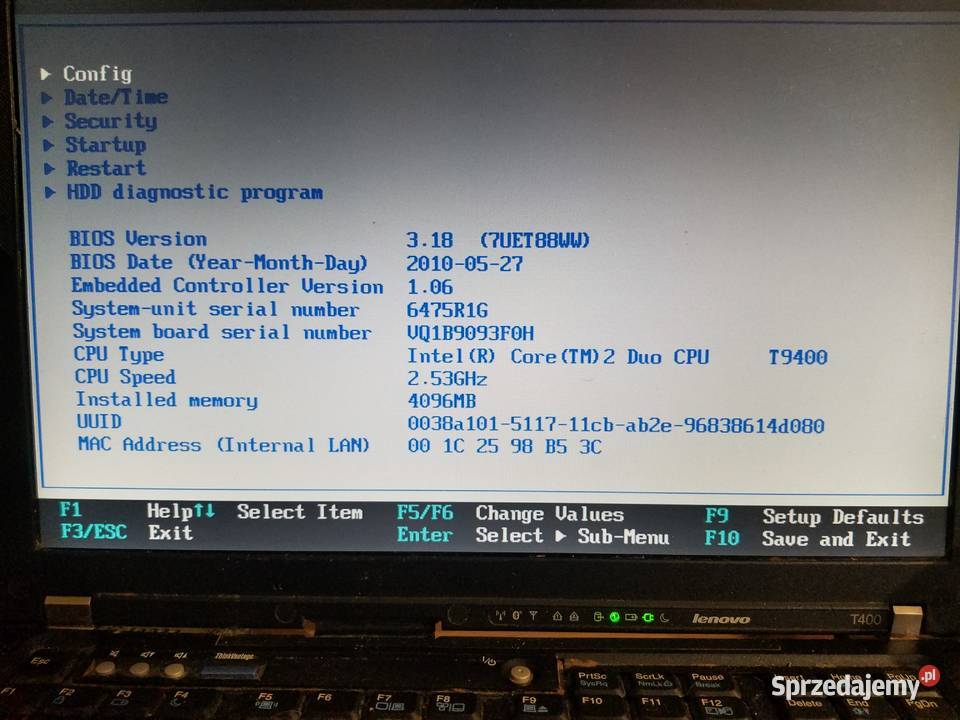 Lenovo ThinkPad T400 Intel Core 2 Duo Rymanów