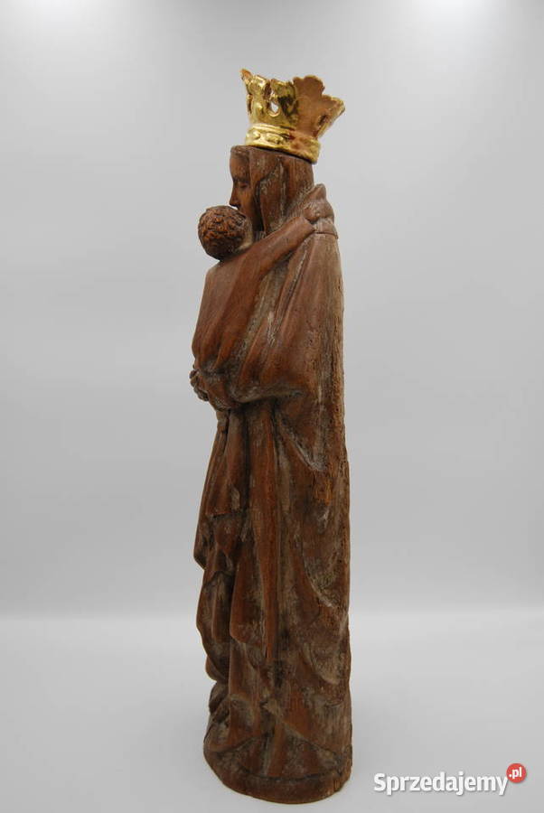 Rzeźba drewniana Madonna z dzieciątkiem sprzedam