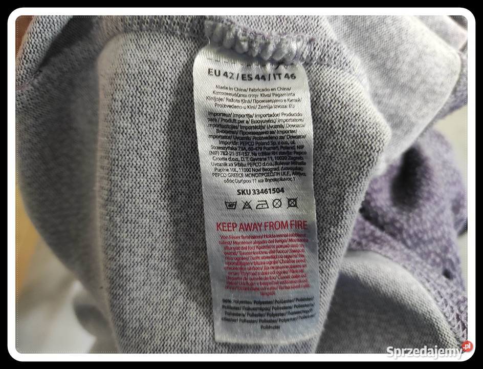 Sukienka fioletowa z falbanką 42 XL mazowieckie Płock