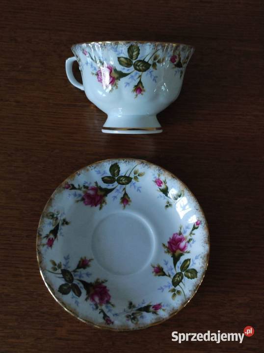 filiżanka ze spodkiem talerzyk Porcelana Kielce