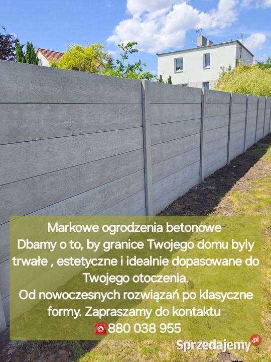 Ogrodzenia betonowe Oborniki Śląskie usługi budowlane