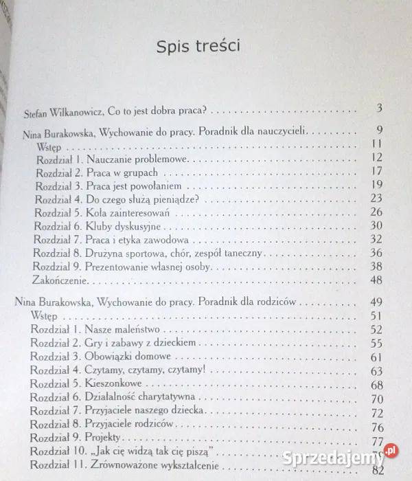 Wychowanie do pracy Nina Burakowska sprzedam