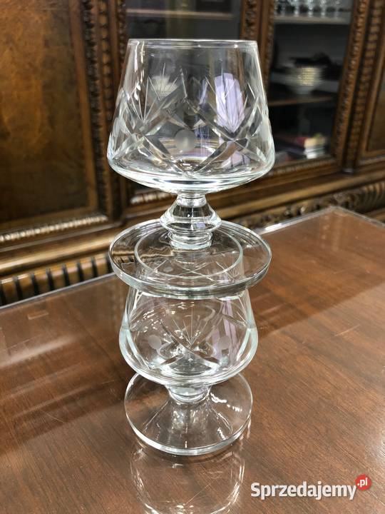 Kieliszki do koniaku kryształ PRL Porcelana i szkło mazowieckie Ząbki