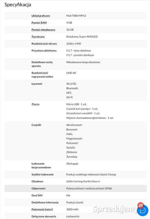 SAMSUNG S 7 model SMG930F sprzedam