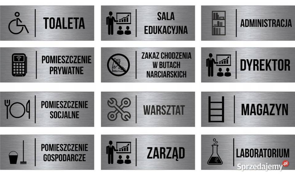 Elegancka srebrna tabliczka obiekt monitorowany Krzeszowice