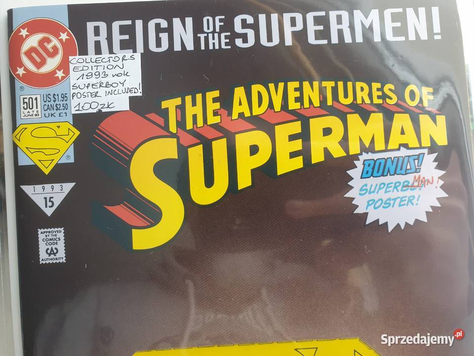 The Adventures Of Superman komiks z plakatem DC