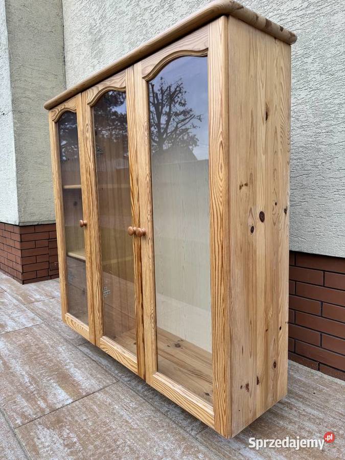 Witryna sosnowa drewniana nadstawka na komodę Sulbiny sprzedam