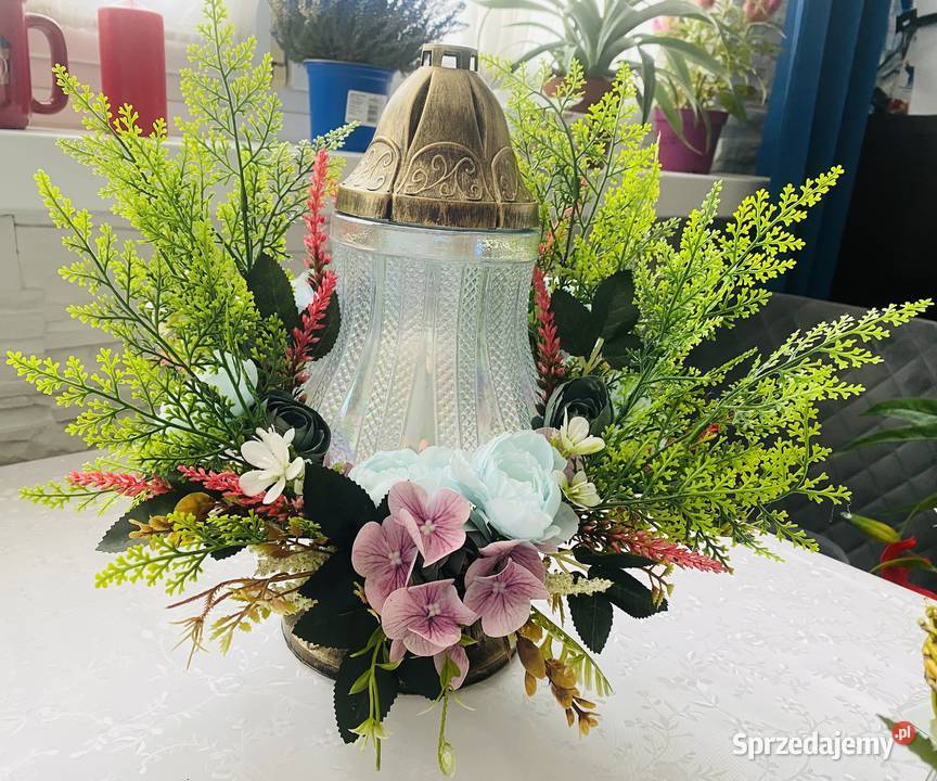 Znicze na grób kompozycja na pomnik na