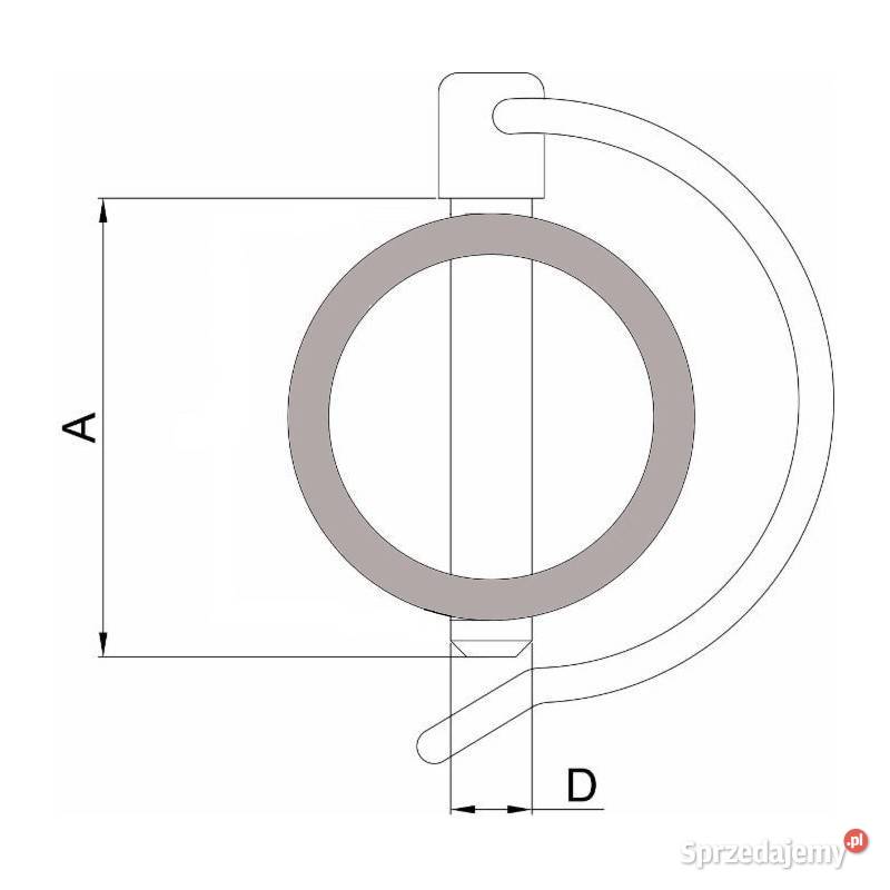 Zawleczka rurowa kabłąkowa 45x32mm 91922 Kamionna