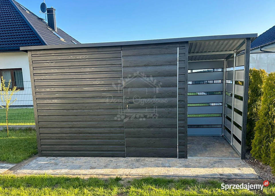 Schowek domek ogrodowy 3x2m wiata 1m drzwi sosna Inowrocław
