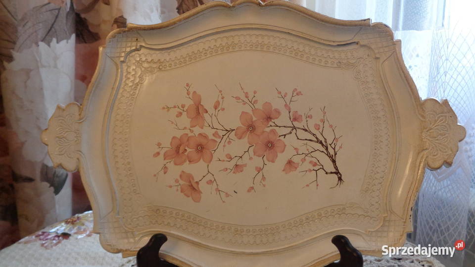 taca biała w kwiaty Mielnica Duża