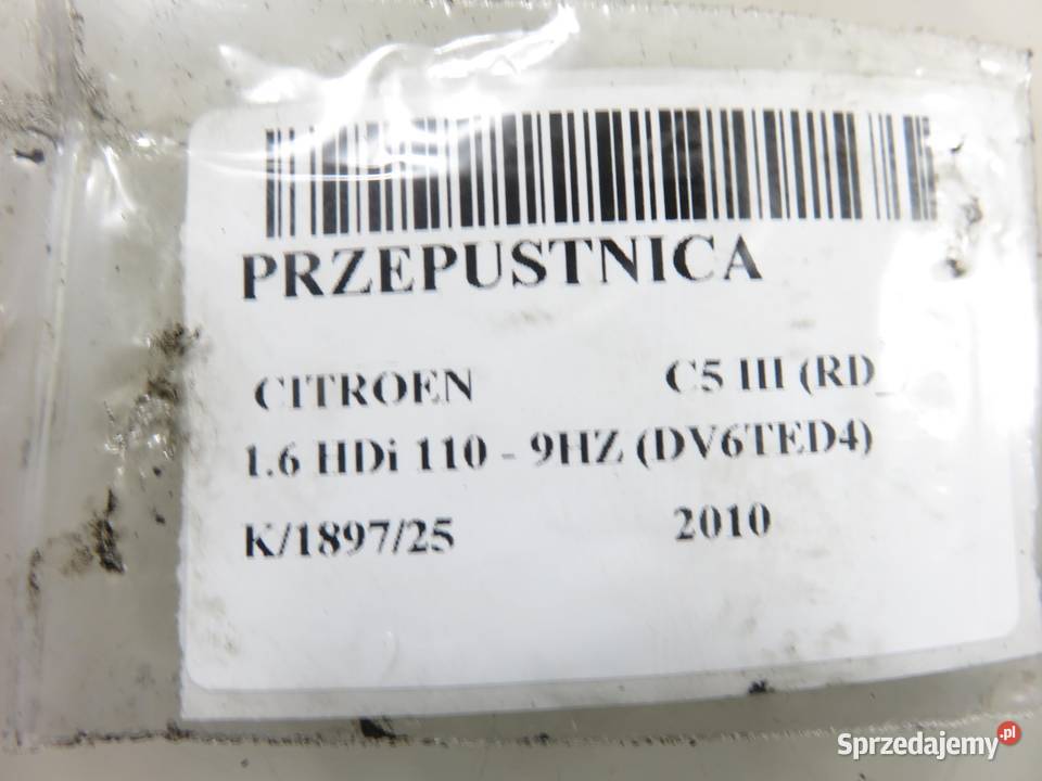 PRZEPUSTNICA CITROEN C5 III 16 HDi 25365222
