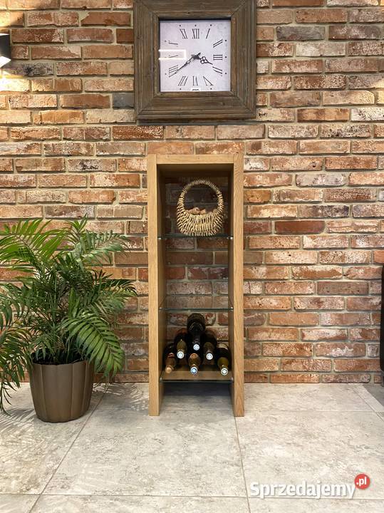 Witryna otwarta słupek vintage drewno dębowe Poznań