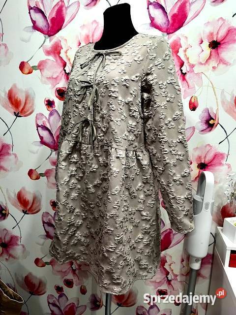 vero moda sukienka koktajlowa tłoczone kwiaty Rozkloszowana Choszczno