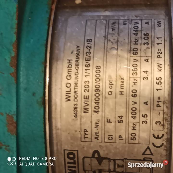Pompa Wilo że Nowy Tomyśl sprzedam