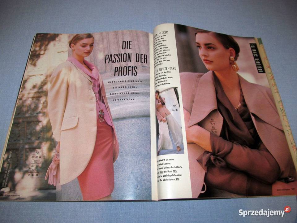 Burda International Wiosna 1990 moda szycie Rok wydania 1990 Skępe