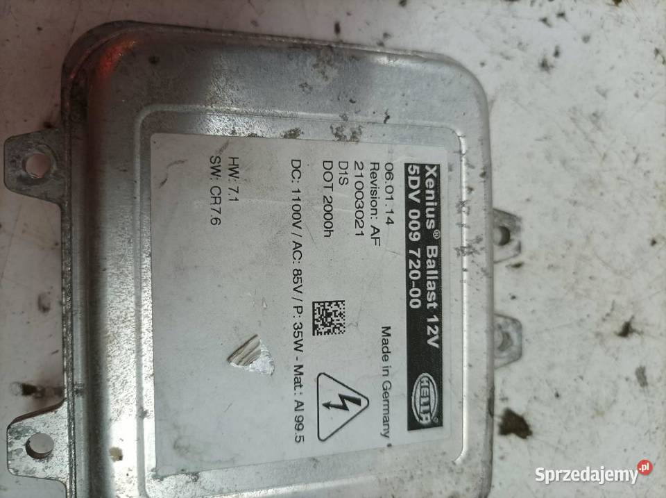 PRZETWORNICA XENON LAMPY INSIGNIA 5DV00972000 Rok produkcji 2014