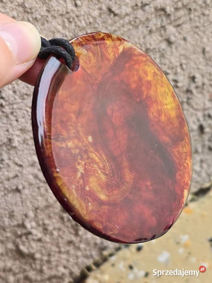 Naszyjnik Bursztyn z żywicy epoksydowej Rzeszów