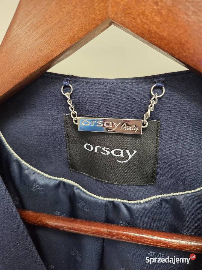 Granatowy żakiet marynarka krótki Liszki