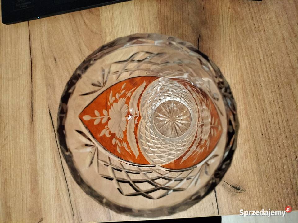 Kryształowy wazon 21 wysokość PRL zachodniopomorskie Choszczno