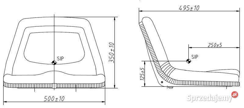 Siedzenie operatora 485x500x350 mm 170001 Opalenica
