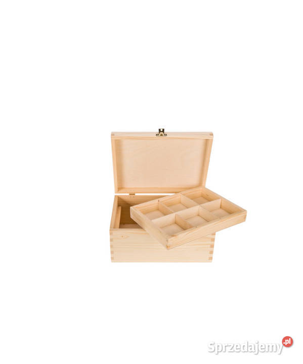 Drewniana skrzynka niciarka organizer na nici Skawica