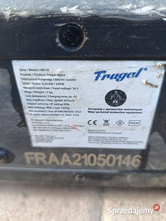 Hulajnoga Frugal Alpha Łęki Dukielskie