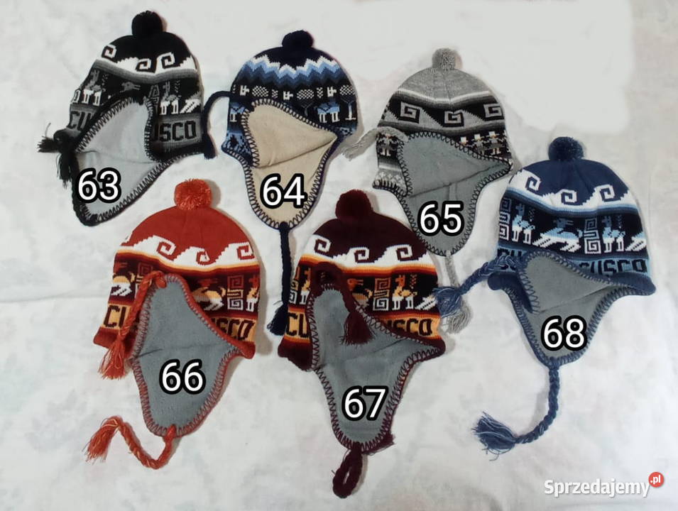 Ciepła Czapka Wełna Alpaki Polar z Peru Handmade Kudowa-Zdrój