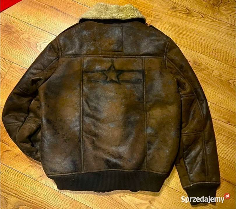 Kurtka Skóra Naturalna USA Top Gun A2 Shearling Poraj
