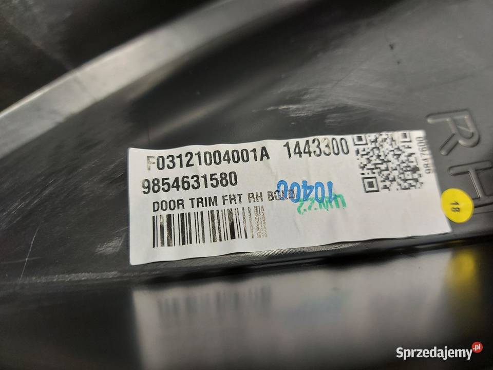 OPEL Grandland II Tapicerka drzwi przód prawa Tapicerki samochodowe sprzedam